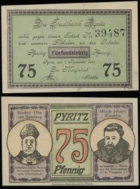 75 fenigów 1.11.1922, numeracja 39487, nierówno 
