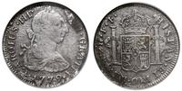 2 reale 1779 FF, Meksyk, moneta w pudełku NGC SH