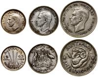 zestaw 3 monet, w skład zestawu wchodzi szyling 
