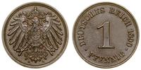 1 fenig 1890 A, Berlin, patyna, AKS 21, Jaeger 1