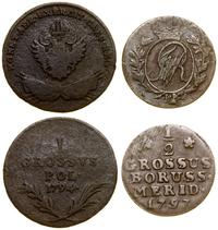 lot 2 monet, 1 grosz 1794 (Wiedeń) oraz 1/2 gros