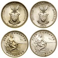 Filipiny, lot 2 x 5 centavo, 1944, 1945 S (San Francisco)