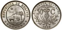 50 centavo 1939, miedzionikiel, piękne, KM 182