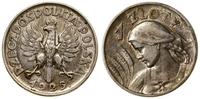 1 złoty 1925, Warszawa, popiersie kobiety z kłos