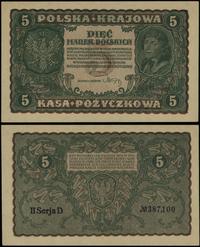 5 marek polskich 23.08.1919, seria II-D, numerac