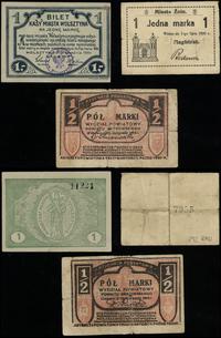 zestaw 3 bonów, 1 marka ważna do 1.07.1920 Żnin 