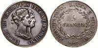 5 franchi 1807, Florencja, srebro 24.85 g, patyn