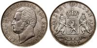 2 guldeny 1847, Darmstadt, srebro 21.17 g, delik