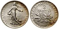2 franki 1915, Paryż, srebro próby 835, pięknie 