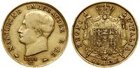 40 lirów 1814 M, Mediolan, złoto 12.82 g, drobne