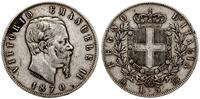 5 lirów 1870, Mediolan, srebro próby '900', Paga
