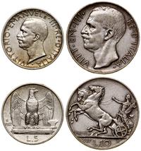 zestaw: 10 lirów i 5 lirów 1927 R, Rzym, razem 2