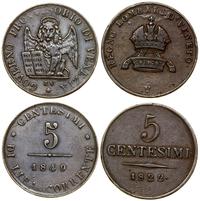 zestaw 2 monet, 5 centesimi 1822 V (Wenecja) ora
