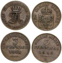 zestaw 2 monet, w zestawie: 3 fenigi 1846 Berlin