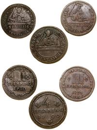 zestaw 3 monet, w zestawie: 3 fenigi 1753, 3 fen