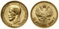 10 rubli 1899 А•Г, Petersburg, złoto 8.58 g, mik