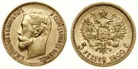 5 rubli 1900 ФЗ, Petersburg, złoto 4.29 g, Bitki