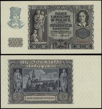 20 złotych 1.03.1940, seria A, numeracja 0283077