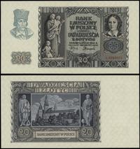 20 złotych 1.03.1940, seria A, numeracja 0283071