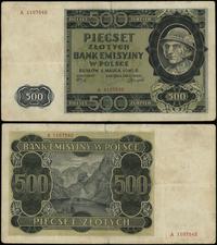 500 złotych 1.03.1940, seria A, numeracja 110754