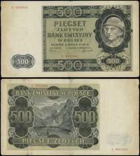 500 złotych 1.03.1940, seria A, numeracja 934044