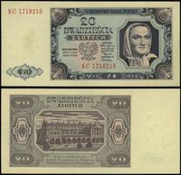 20 złotych 1.07.1948, seria KC, numeracja 171821