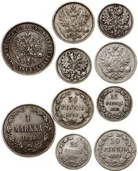 zestaw 5 monet, Helsinki, w zestawie: 1 marka 18