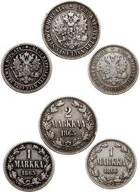 zestaw 3 monet, Helsinki, w zestawie: 1 marka 18