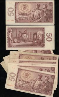zestaw: 10 x 50 koron 1964, 9 x serie G, 1 x ser
