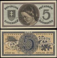 5 koron 1945, pierwsza seria A 001, perforacja S