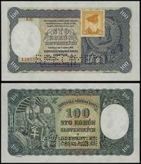 100 koron 7.10.1940, znak wodny głowa kobiety w 