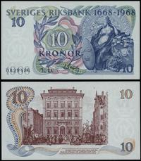 10 koron 1968, numeracja 0829486, zagniotka na p