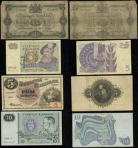 zestaw 4 banknotów, w zestawie: 1 korona 1875 (s