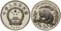 5 Yuanów 1986, Pekin, Panda Olbrzymia, srebro 22
