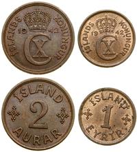 Islandia, zestaw 2 monet, 1942