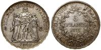 5 franków 1875 A, Paryż, srebro próby "900" 24.8