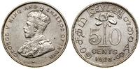 50 centów 1928, Londyn, srebro próby 550, KM 109