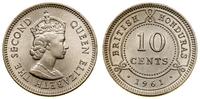 10 centów 1961, Londyn, miedzionikiel, nieco rza