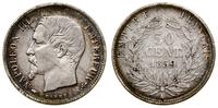50 centymów 1859 A, Paryż, srebro próby 900, pat