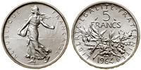 5 franków 1964, Paryż, srebro próby 835, piękne,