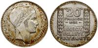 20 franków 1934, Paryż, srebro próby "680" 19.91