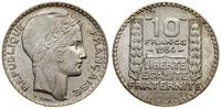 10 franków 1934, Paryż, srebro próby "680" 9.98 