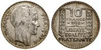 10 franków 1938, Paryż, srebro próby "680" 10.01