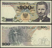 200 złotych 1.06.1979, seria BA, numeracja 07005