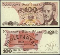 100 złotych 1.12.1988, seria TB, numeracja 54962