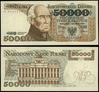 50.000 złotych 1.12.1989, seria H, numeracja 406