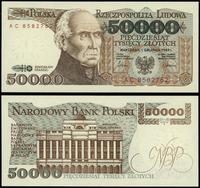 50.000 złotych 1.12.1989, seria AC, numeracja 85