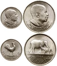 zestaw 2 monet 1964, w skład zestawu wchodzi 1 f