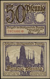 50 fenigów 15.04.1919, numeracja 707606❉, druk f
