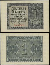 1 złoty 1.03.1940, seria B, numeracja 8336991, m
